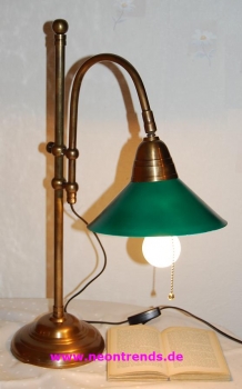 Banker Desk Lampe Brokerlampe  Messing Metall green, news