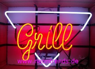 Grill Neonreklame Neon sign Neonschild Leuchtreklame news