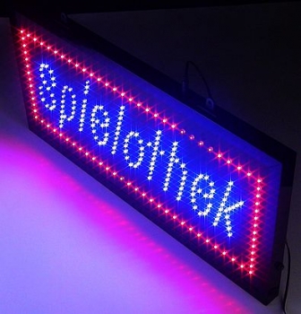 SPIELOTHEK LED Schild sign LEDS Leuchtreklame casino news