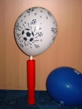 Qualatex Ballonpumpe für alle gänigen Luftballons in rot