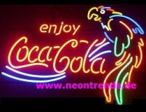 Cola Parrot Neonreklame Neonschild Bar sign light  news
