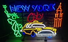 New York City Taxi Neonreklame neon Leuchtreklame light signs  N
