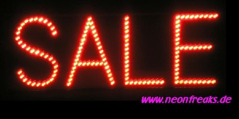 LED LEDS for Sale sign Schild Reklame Werbung