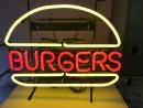 BURGERS Neonreklame Neon sign Schild Neonwerbung Diner Fast Food
