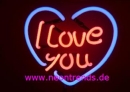 I Love you Neon sign Tables Neonleuchte news Liebe