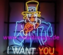 I want you Neon sign Neonreklame Onkel USA Neonschild news